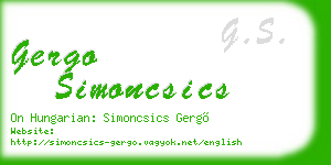 gergo simoncsics business card