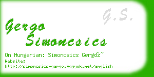 gergo simoncsics business card